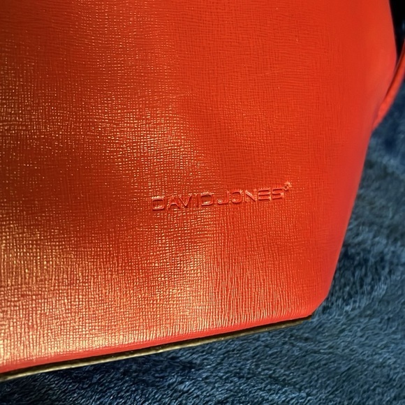 DAVID JONES PARIS LEATHER TOTE IN BURGUNDY Medium - Picture 13 of 16